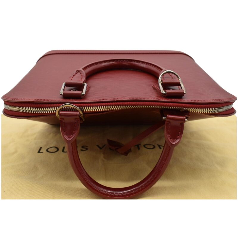 LOUIS VUITTON Alma MM Epi Leather Satchel Bag Red AWE - Image 3