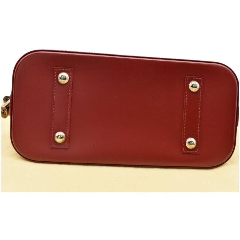 LOUIS VUITTON Alma MM Epi Leather Satchel Bag Red AWE - Image 7