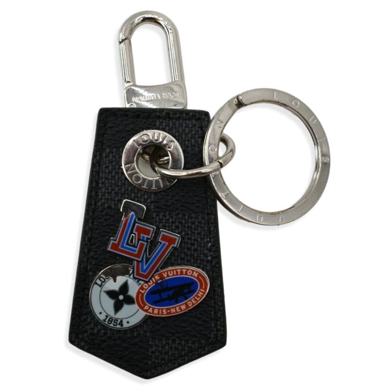 LOUIS VUITTON Alps Key Holder & Bag Charm Black/Silver AWE - Image 3