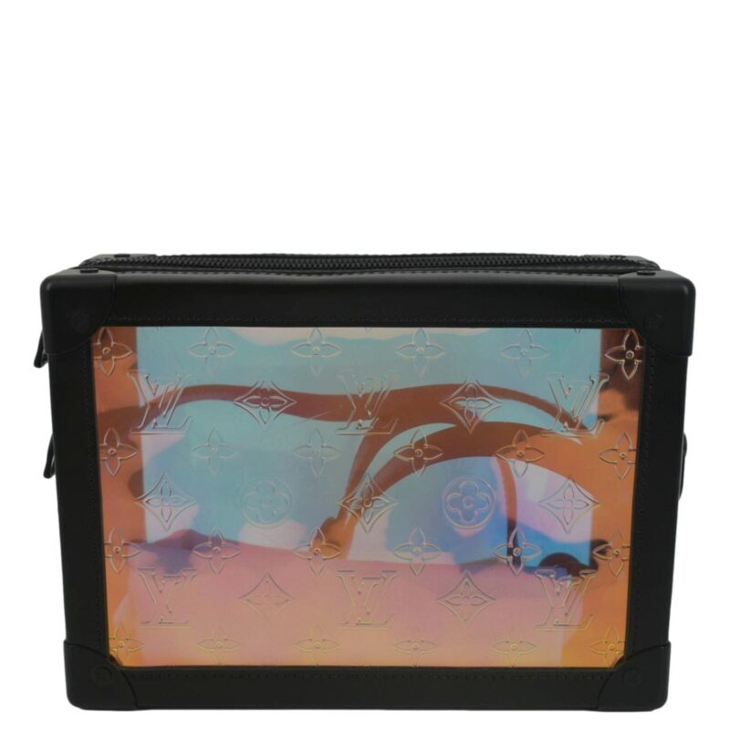 LOUIS VUITTON Soft Trunk Monogram Prism Shoulder Bag Black AWE - Image 4