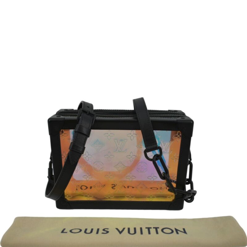 LOUIS VUITTON Soft Trunk Monogram Prism Shoulder Bag Black AWE - Image 2