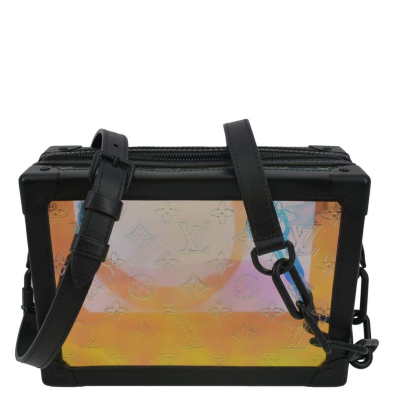 LOUIS VUITTON Soft Trunk Monogram Prism Shoulder Bag Black AWE - Image 11