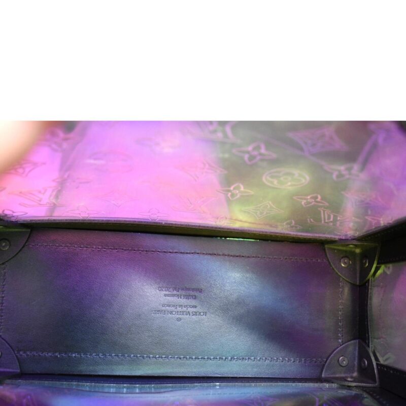 LOUIS VUITTON Soft Trunk Monogram Prism Shoulder Bag Black AWE - Image 9
