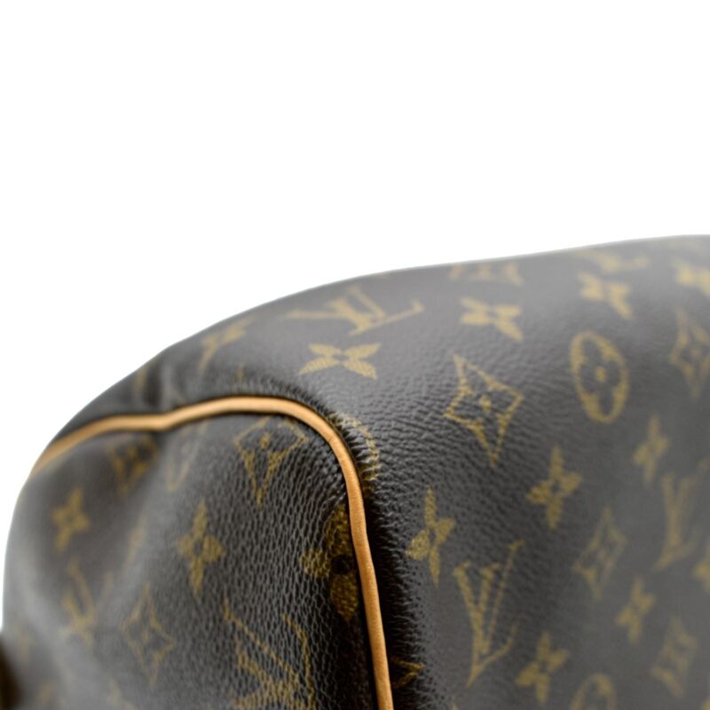 LOUIS VUITTON Speedy 30 Monogram Canvas Satchel Bag Brown AWE - Image 4
