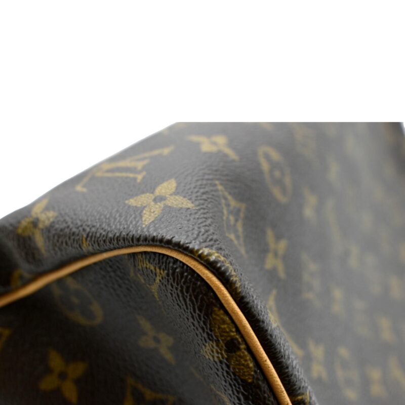 LOUIS VUITTON Speedy 30 Monogram Canvas Satchel Bag Brown AWE - Image 7