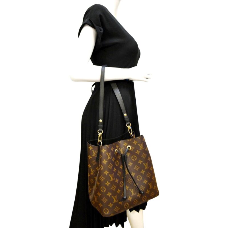 LOUIS VUITTON Neonoe Monogram Canvas Shoulder Bag Brown AWE