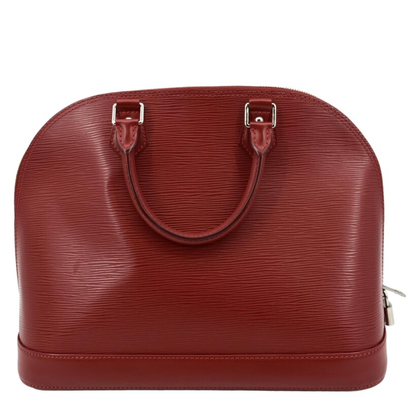 LOUIS VUITTON Alma GM Epi Leather Satchel Crossbody Bag Red AWE - Image 2