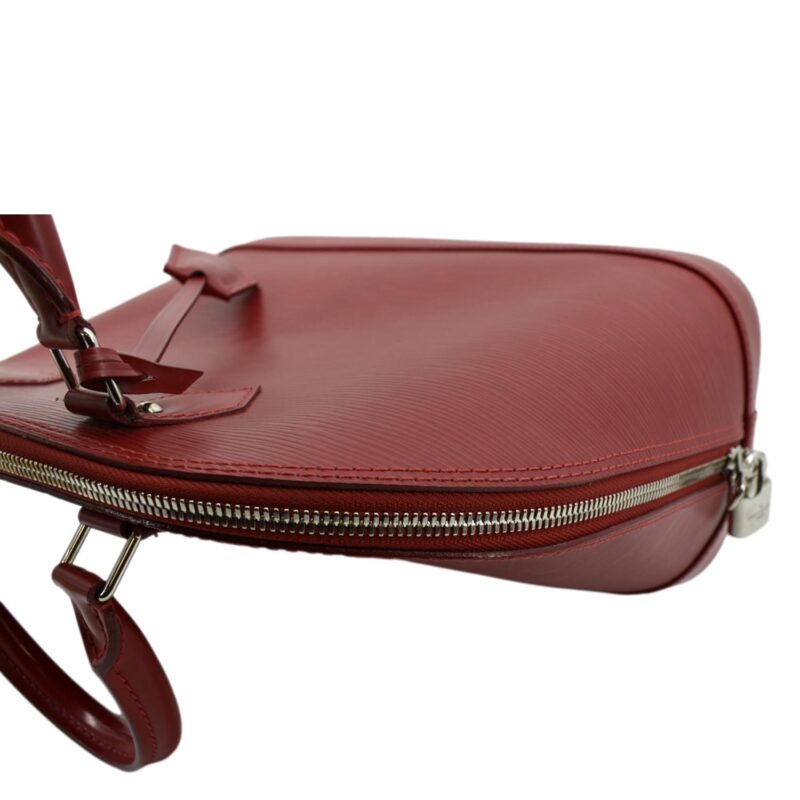 LOUIS VUITTON Alma GM Epi Leather Satchel Crossbody Bag Red AWE - Image 4