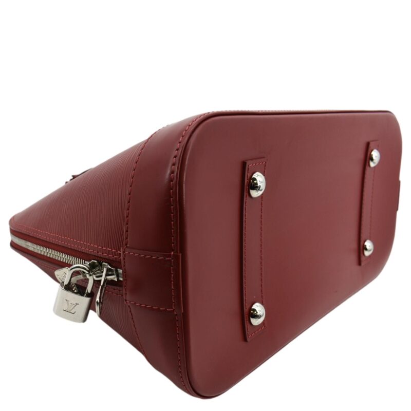 LOUIS VUITTON Alma GM Epi Leather Satchel Crossbody Bag Red AWE - Image 7