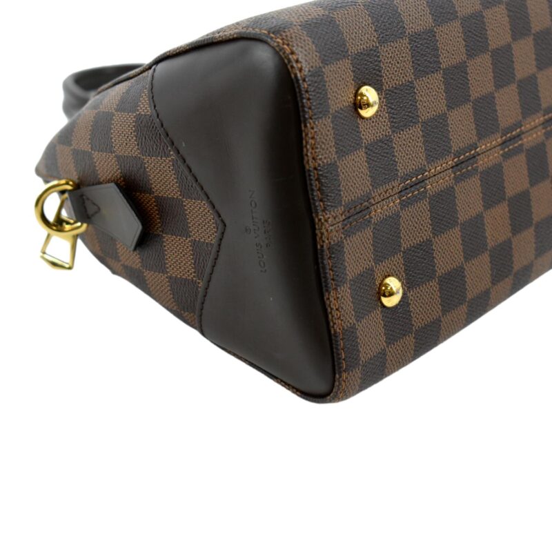 LOUIS VUITTON Kensington Bowling Damier Ebene Satchel Bag Brown AWE - Image 5
