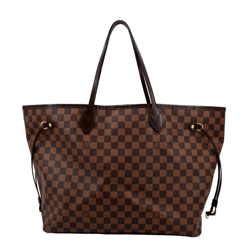 LOUIS VUITTON Neverfull GM Damier Ebene Tote Shoulder Bag Brown AWE - Image 12