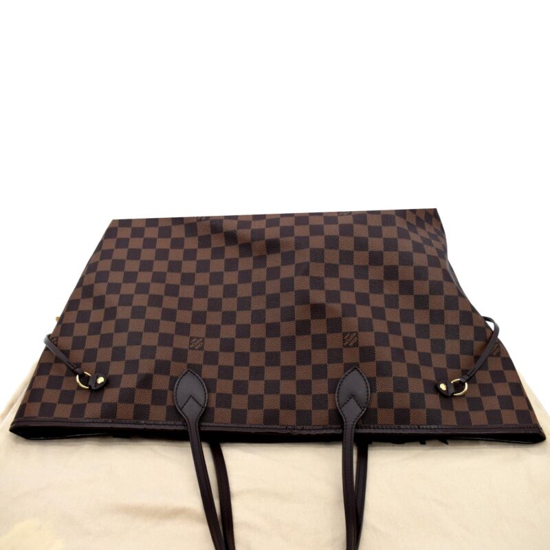 LOUIS VUITTON Neverfull GM Damier Ebene Tote Shoulder Bag Brown AWE - Image 3