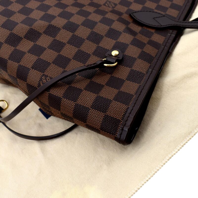 LOUIS VUITTON Neverfull GM Damier Ebene Tote Shoulder Bag Brown AWE - Image 5