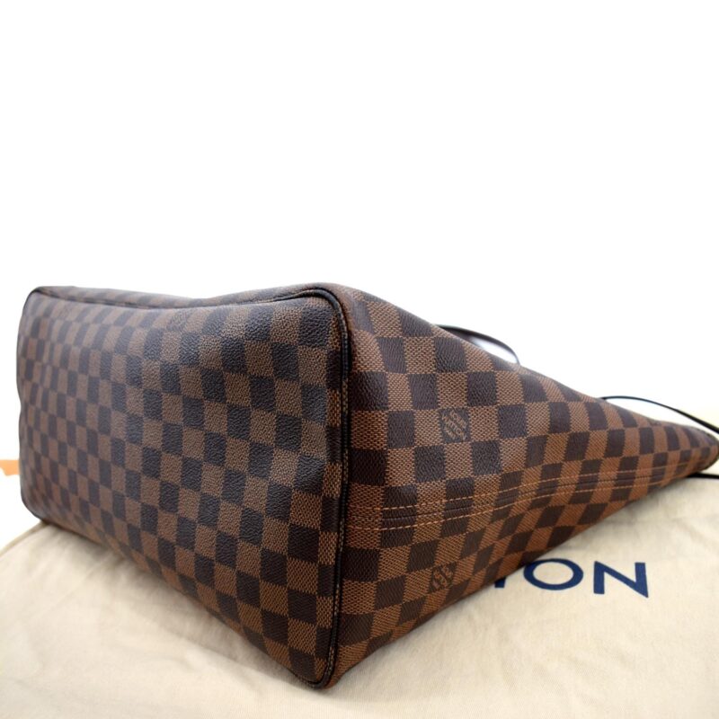 LOUIS VUITTON Neverfull GM Damier Ebene Tote Shoulder Bag Brown AWE - Image 6