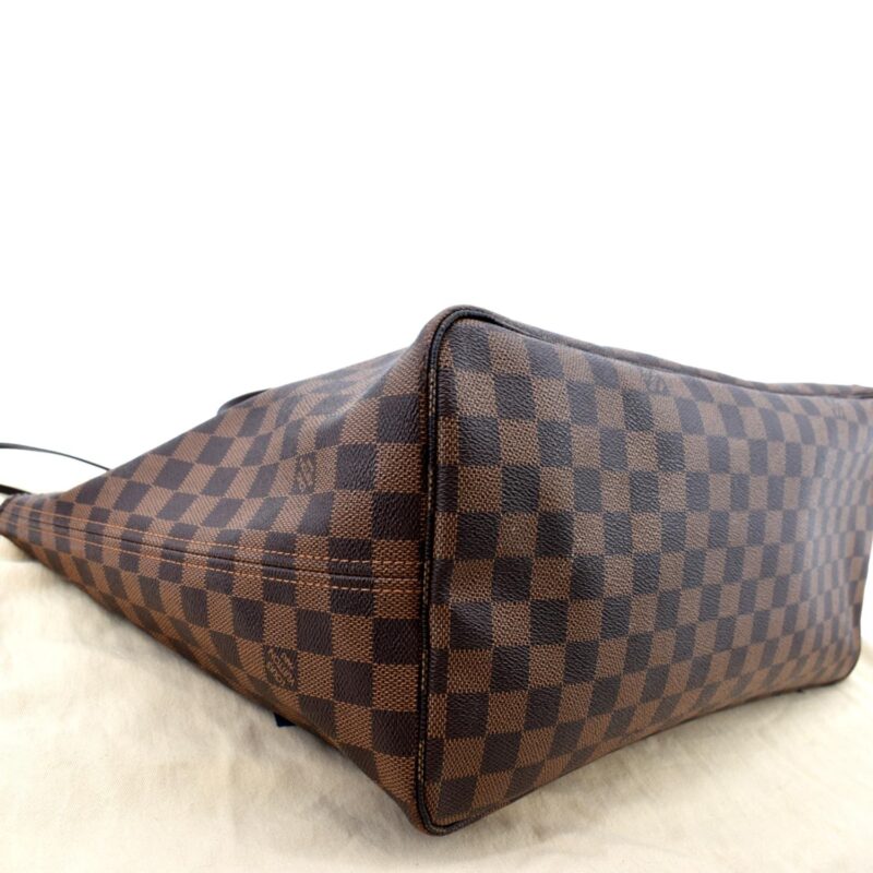 LOUIS VUITTON Neverfull GM Damier Ebene Tote Shoulder Bag Brown AWE - Image 7