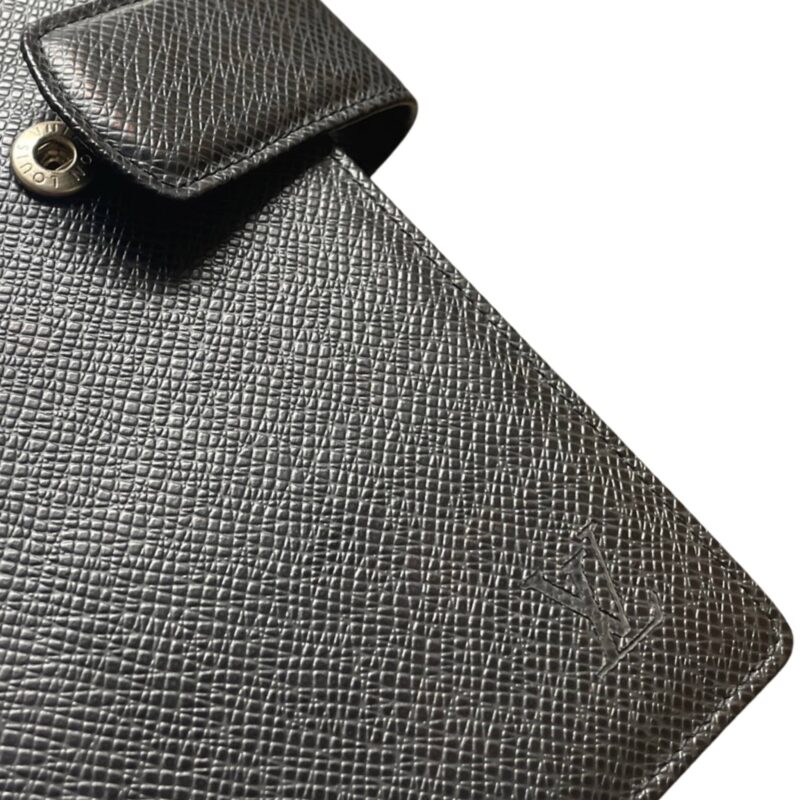 Louis Vuitton Filofax Black Taiga Leather AWE - Image 9