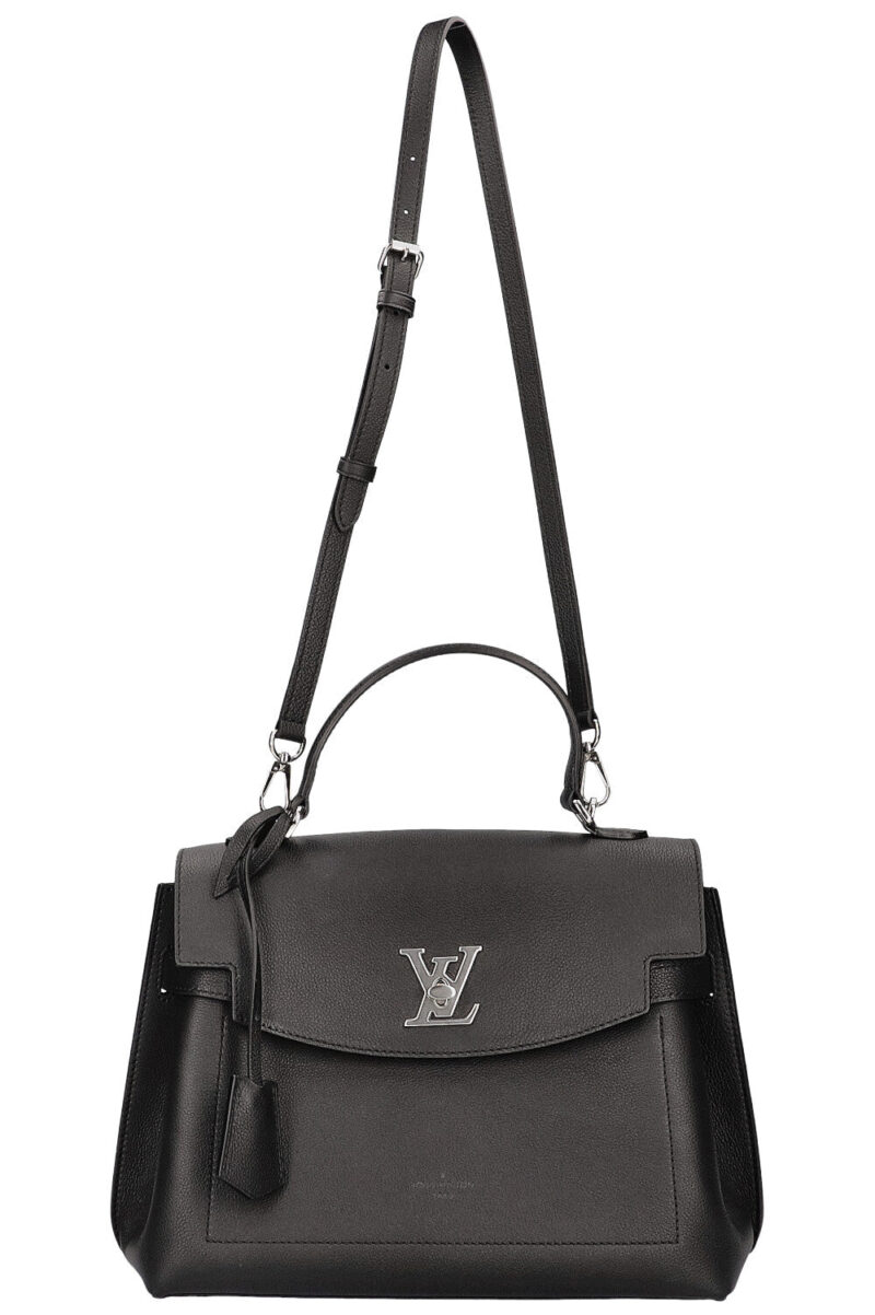 LOUIS VUITTON Lock Me Ever MM Handbag Black Leather AWE - Image 2