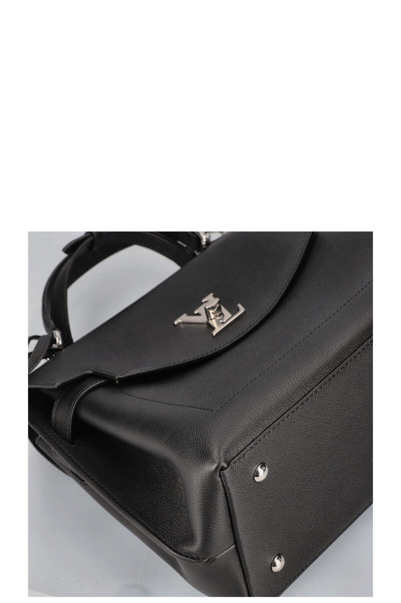 LOUIS VUITTON Lock Me Ever MM Handbag Black Leather AWE - Image 7