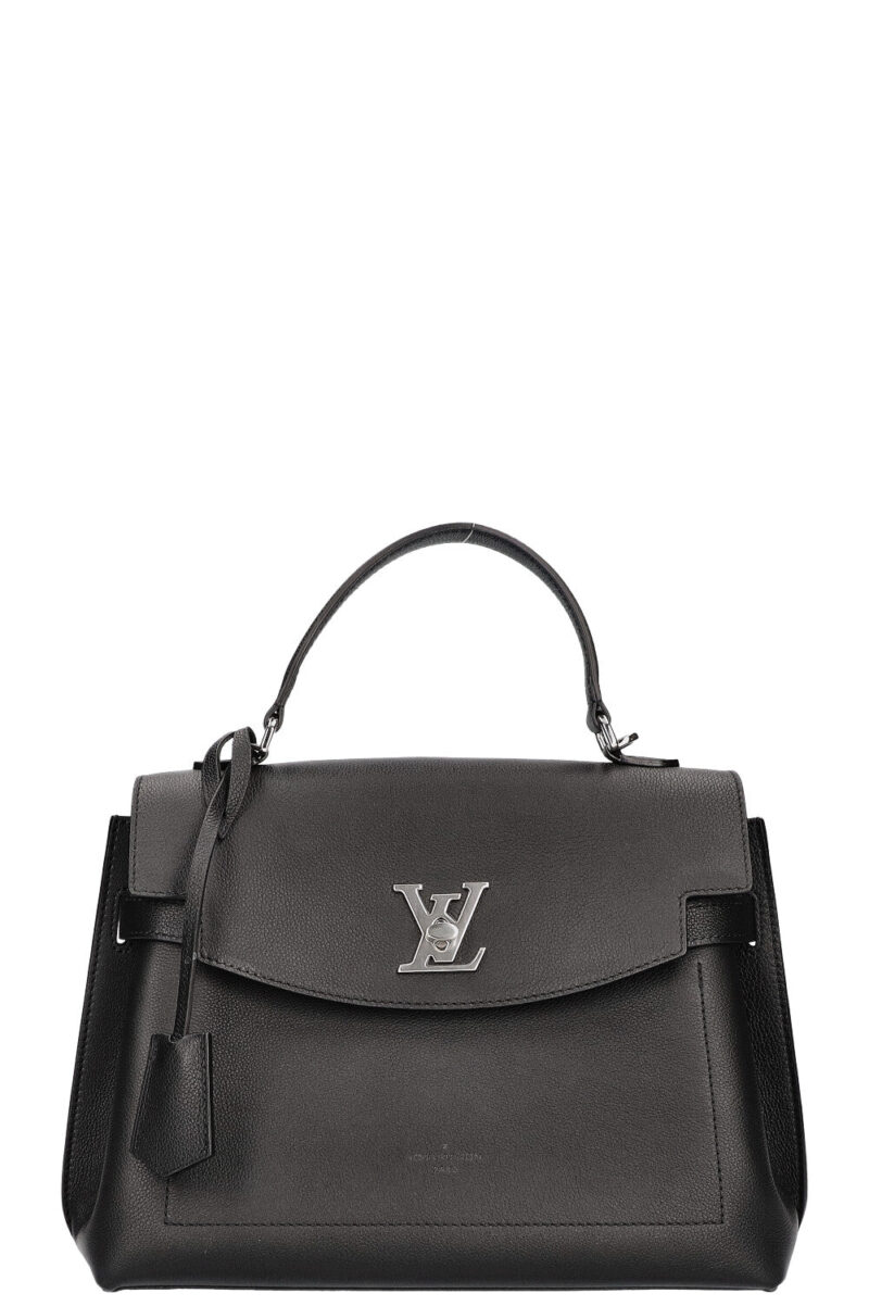 LOUIS VUITTON Lock Me Ever MM Handbag Black Leather AWE - Image 12