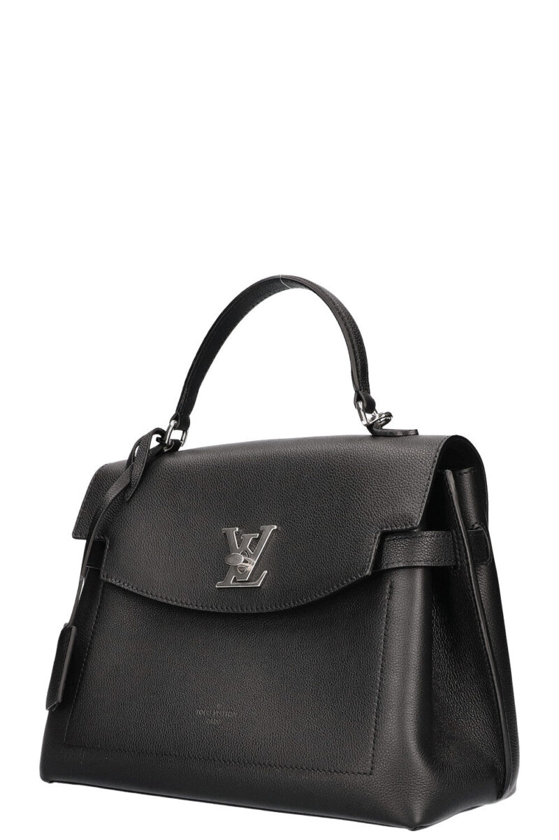 LOUIS VUITTON Lock Me Ever MM Handbag Black Leather AWE - Image 6