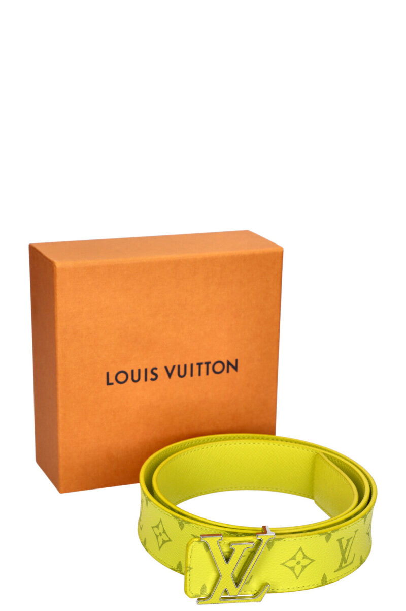 LOUIS VUITTON Initiales Belt MNG Neon Yellow AWE