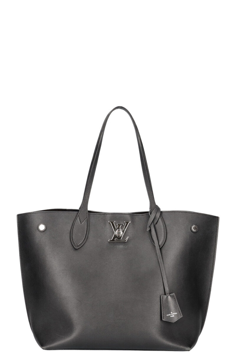 LOUIS VUITTON Lockme Go Tote Bag Leather Black AWE - Image 12