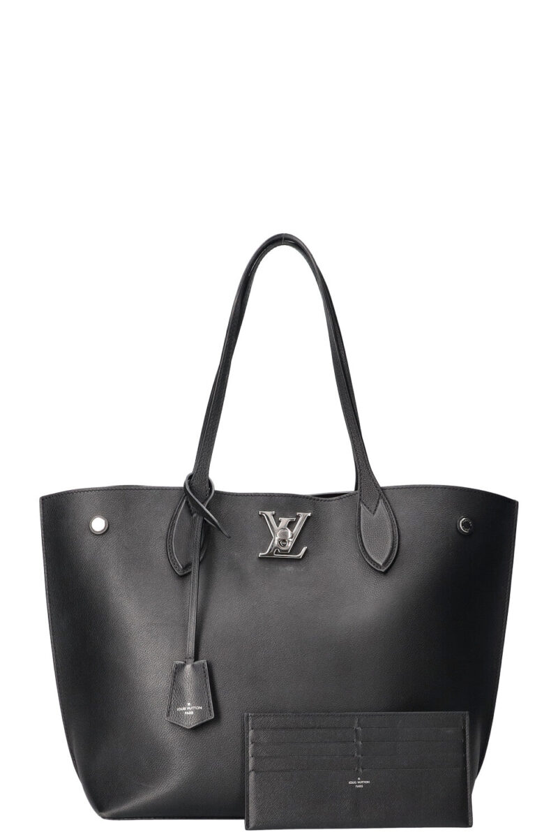LOUIS VUITTON Lockme Go Tote Bag Leather Black AWE - Image 2