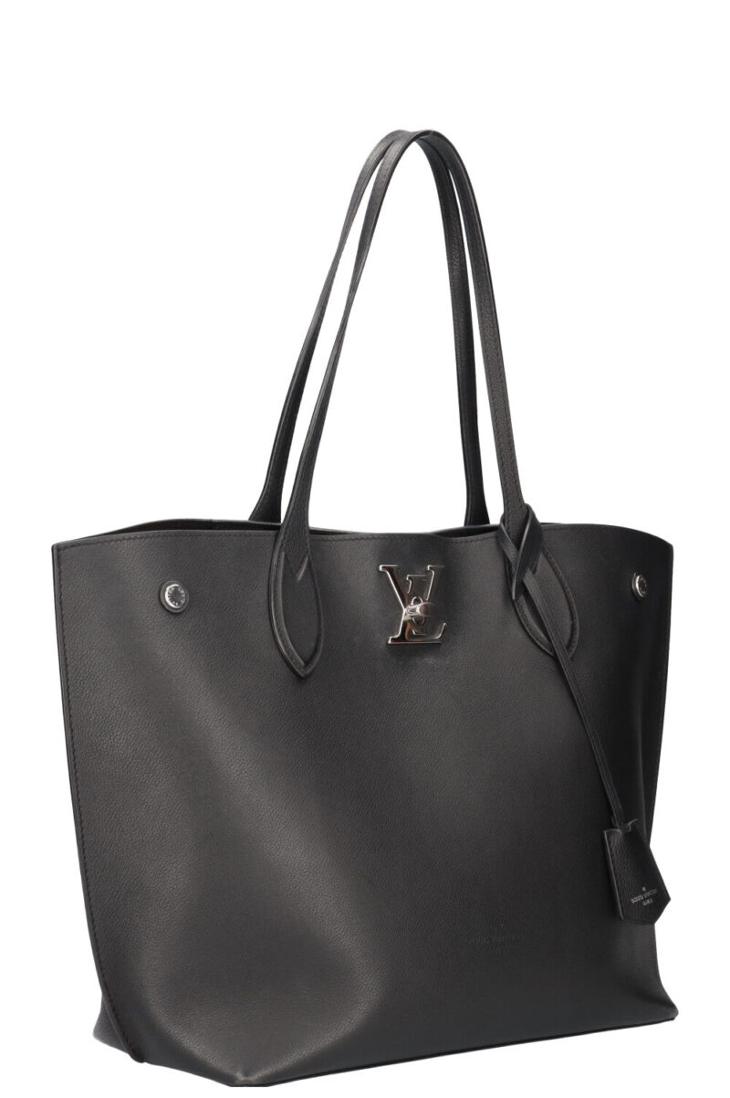 LOUIS VUITTON Lockme Go Tote Bag Leather Black AWE - Image 3