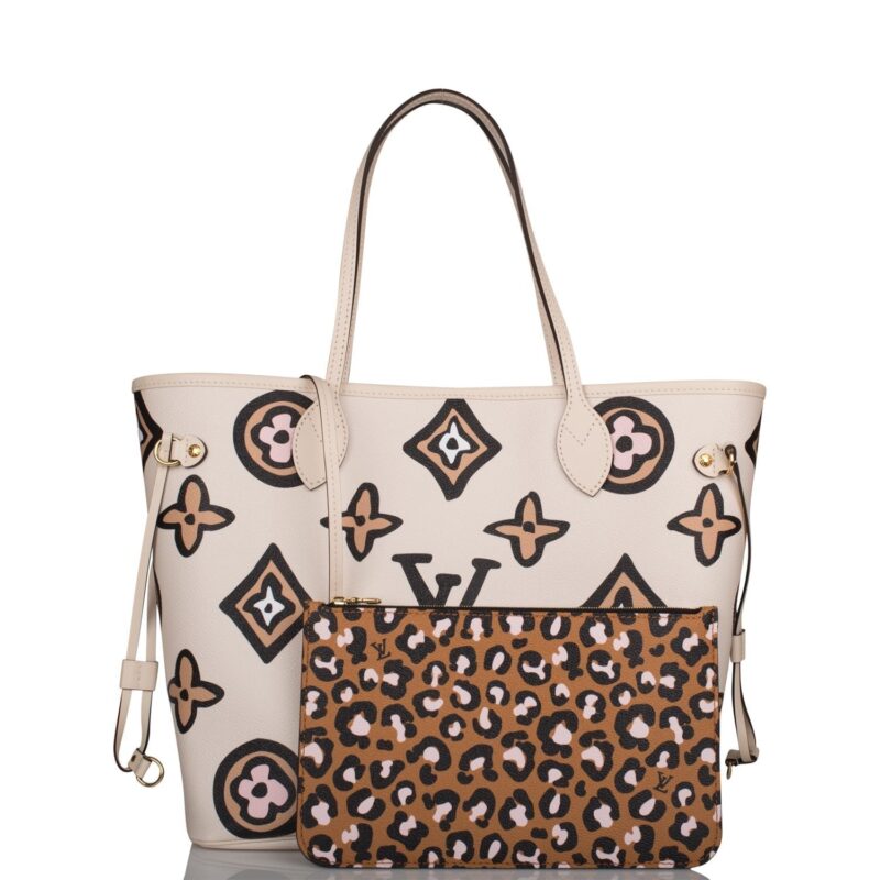 Louis Vuitton Cream Wild At Heart Giant Monogram Neverfull MM AWE