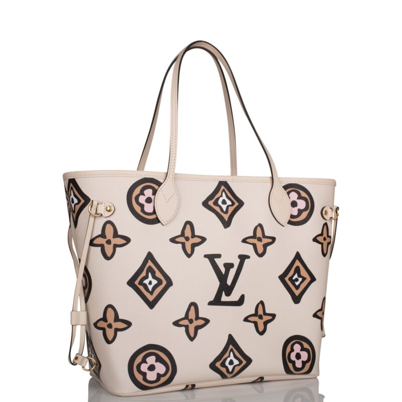 Louis Vuitton Cream Wild At Heart Giant Monogram Neverfull MM AWE - Image 2