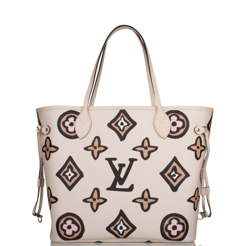 Louis Vuitton Cream Wild At Heart Giant Monogram Neverfull MM AWE - Image 4