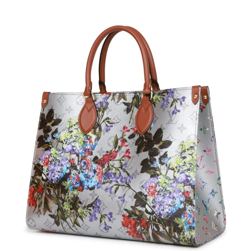 Louis Vuitton LV Garden Metallic Monogram OnTheGo MM AWE - Image 4