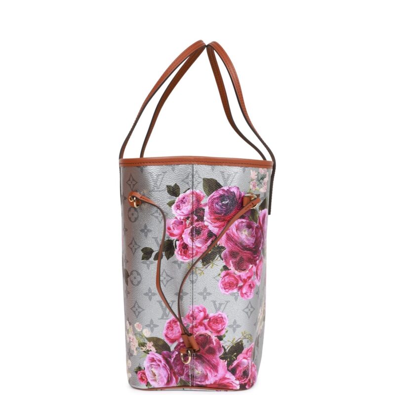 Louis Vuitton LV Garden Metallic Monogram Neverfull MM AWE - Image 3