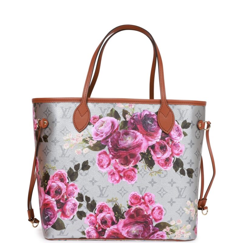 Louis Vuitton LV Garden Metallic Monogram Neverfull MM AWE - Image 4