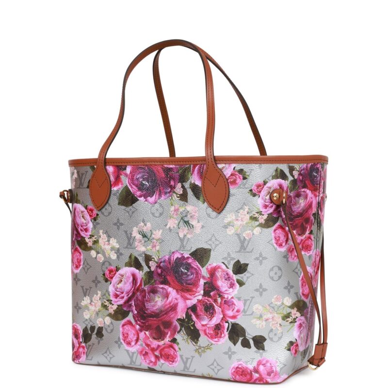 Louis Vuitton LV Garden Metallic Monogram Neverfull MM AWE - Image 5