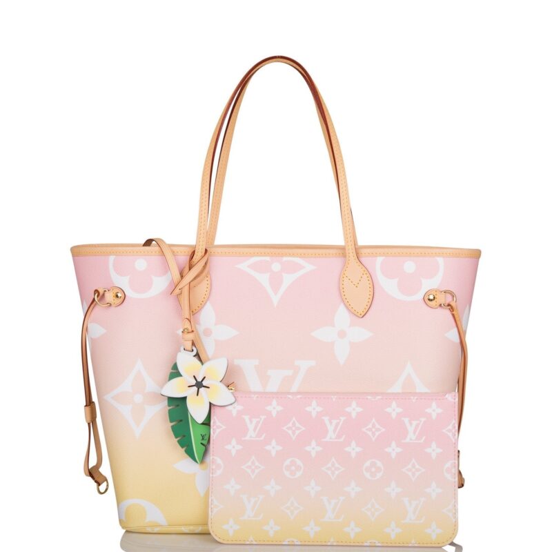 Louis Vuitton Light Pink By The Pool Giant Monogram Neverfull MM AWE - Image 9