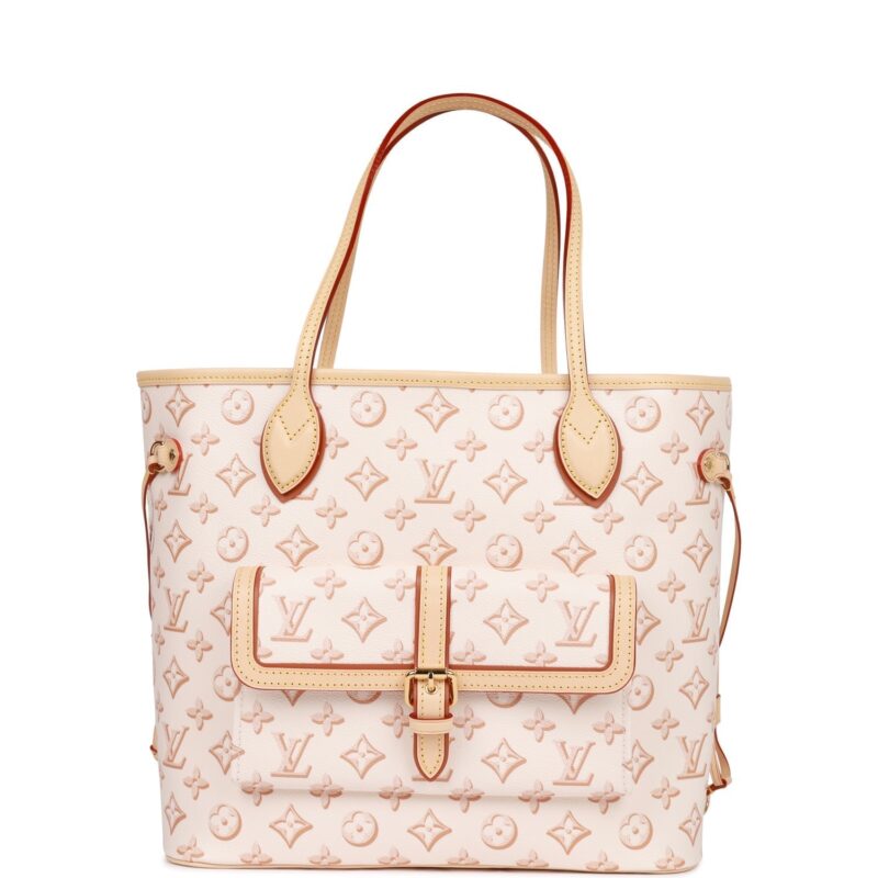 Louis Vuitton Fall For You Beige Clair Monogram Neverfull MM AWE - Image 10