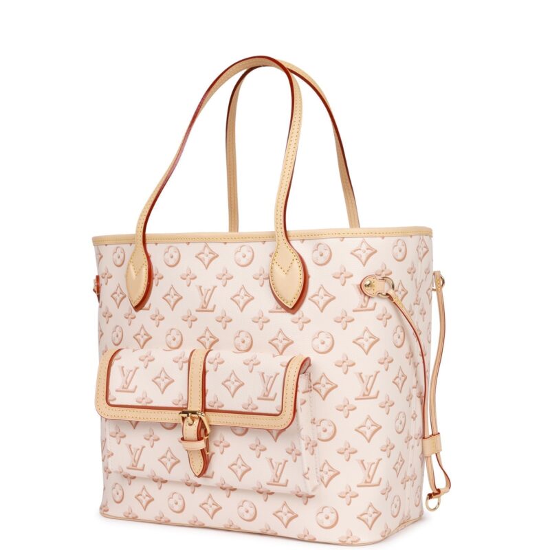 Louis Vuitton Fall For You Beige Clair Monogram Neverfull MM AWE - Image 4