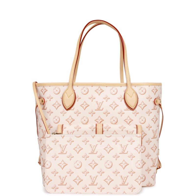 Louis Vuitton Fall For You Beige Clair Monogram Neverfull MM AWE - Image 5