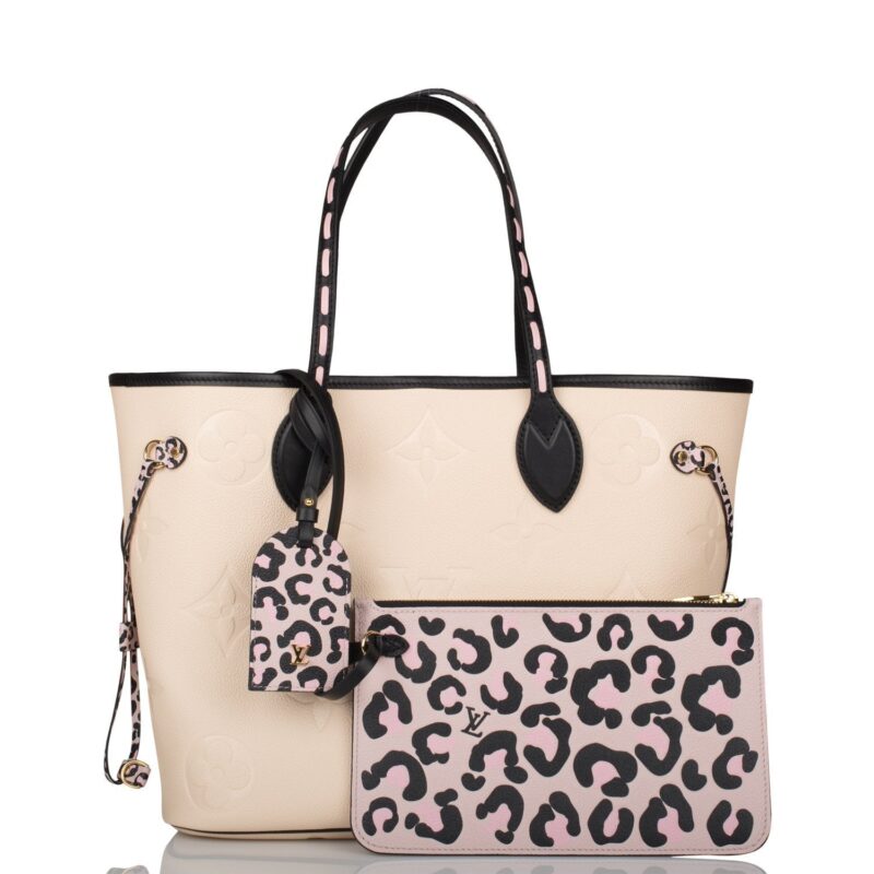Louis Vuitton Cream Wild At Heart Giant Monogram Empreinte Neverfull MM AWE - Image 10