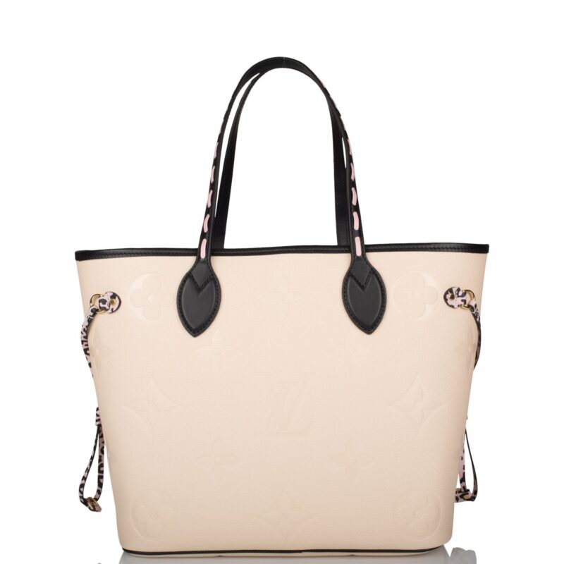 Louis Vuitton Cream Wild At Heart Giant Monogram Empreinte Neverfull MM AWE - Image 4