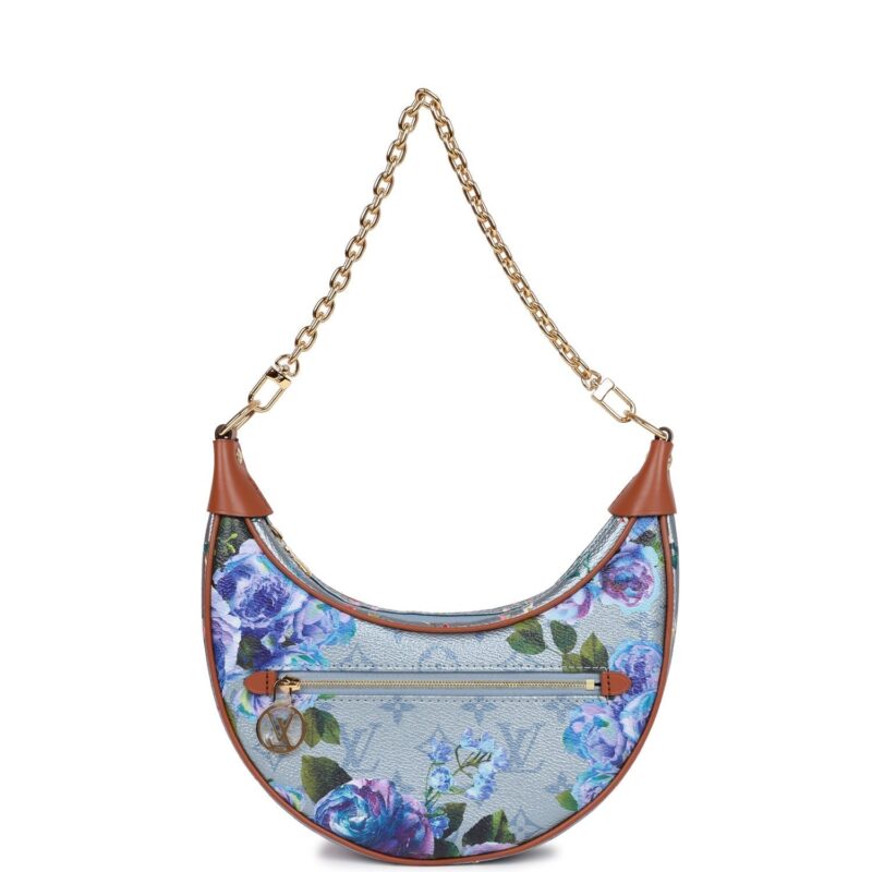 Louis Vuitton LV Garden Blue Metallic Monogram Loop Bag AWE