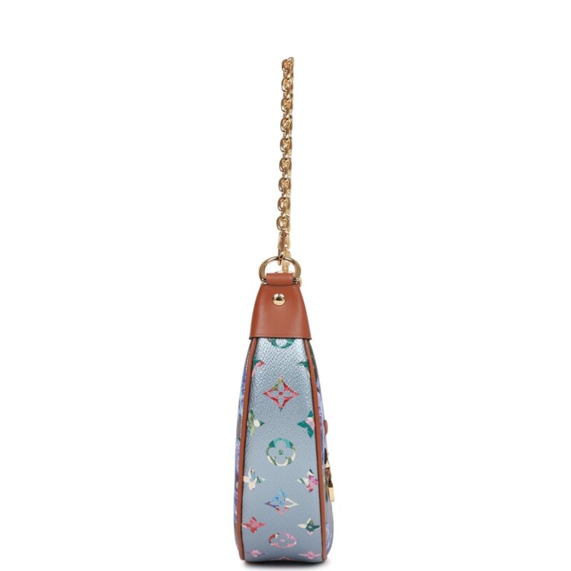 Louis Vuitton LV Garden Blue Metallic Monogram Loop Bag AWE - Image 4