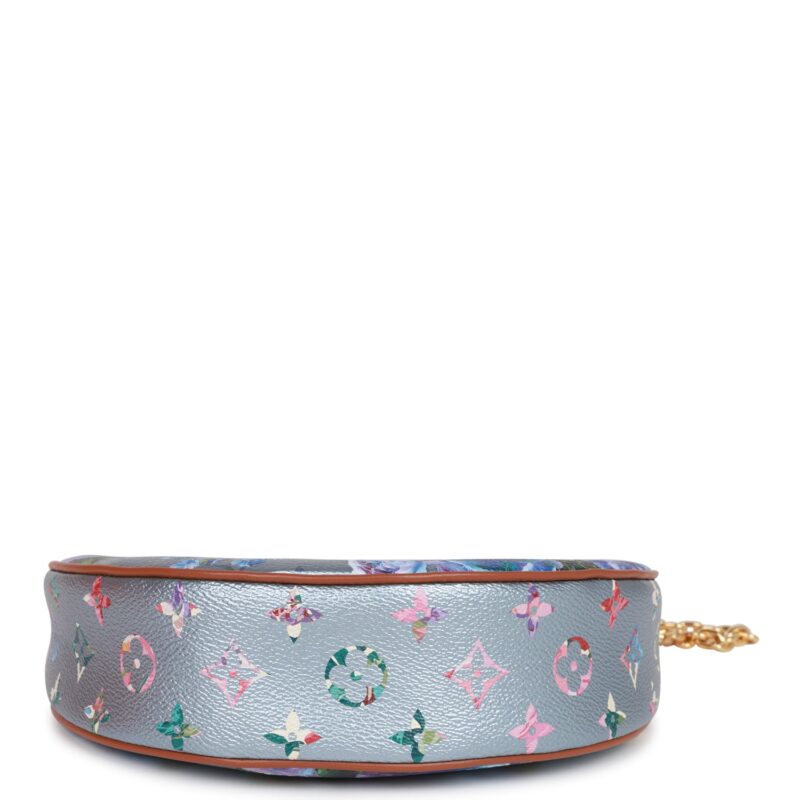 Louis Vuitton LV Garden Blue Metallic Monogram Loop Bag AWE - Image 6