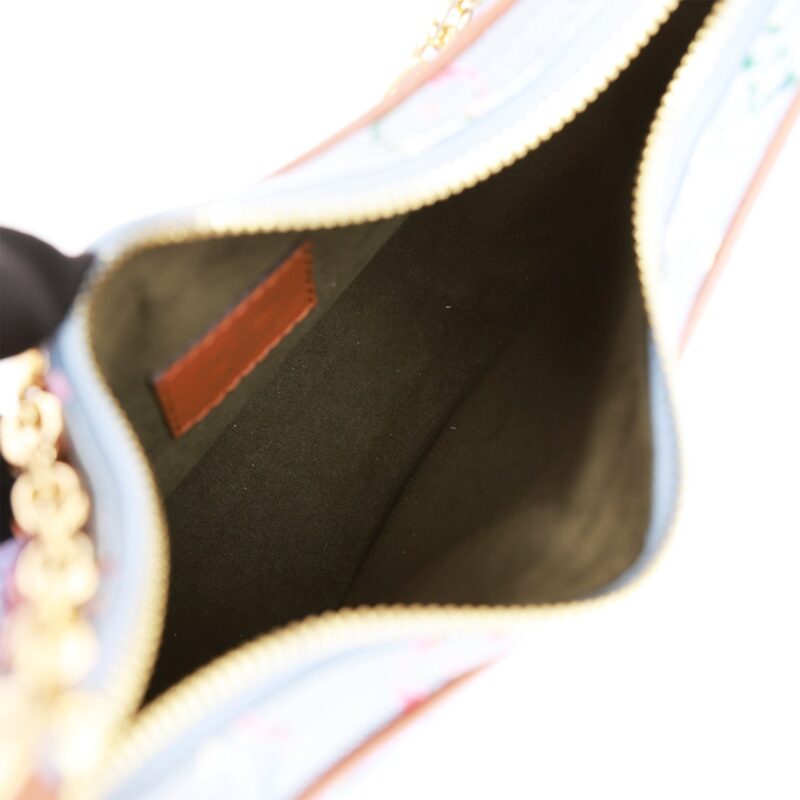 Louis Vuitton LV Garden Blue Metallic Monogram Loop Bag AWE - Image 7