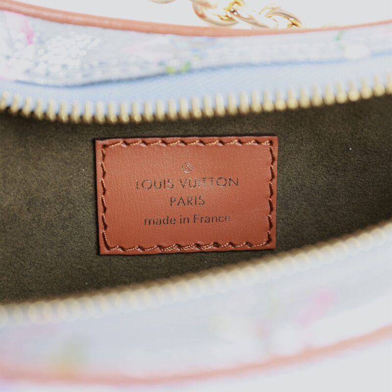 Louis Vuitton LV Garden Blue Metallic Monogram Loop Bag AWE - Image 8