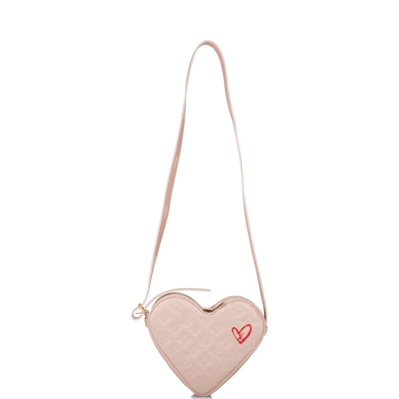 Louis Vuitton Fall In Love Heart Bag Embossed Monogram Light Pink Lambskin AWE - Image 6