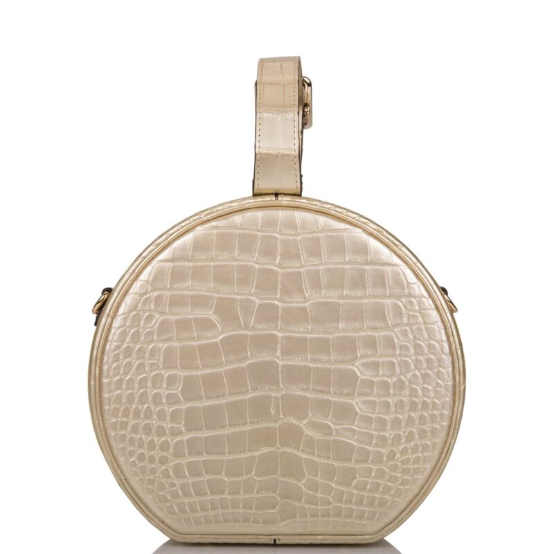 Louis Vuitton Gold Matte Alligator Petite Boite Chapeau AWE - Image 3