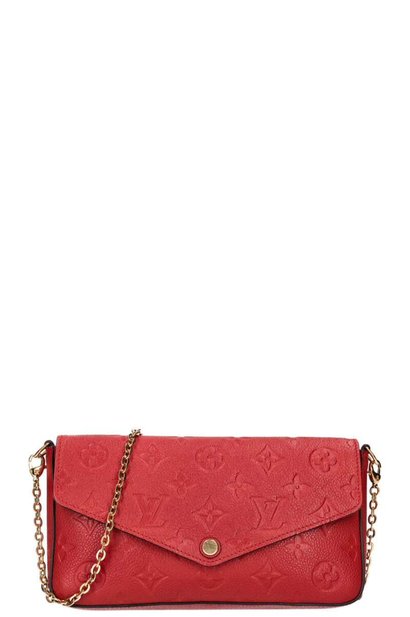 LOUIS VUITTON Felicie Pochette MNG Empreinte Red AWE - Image 11
