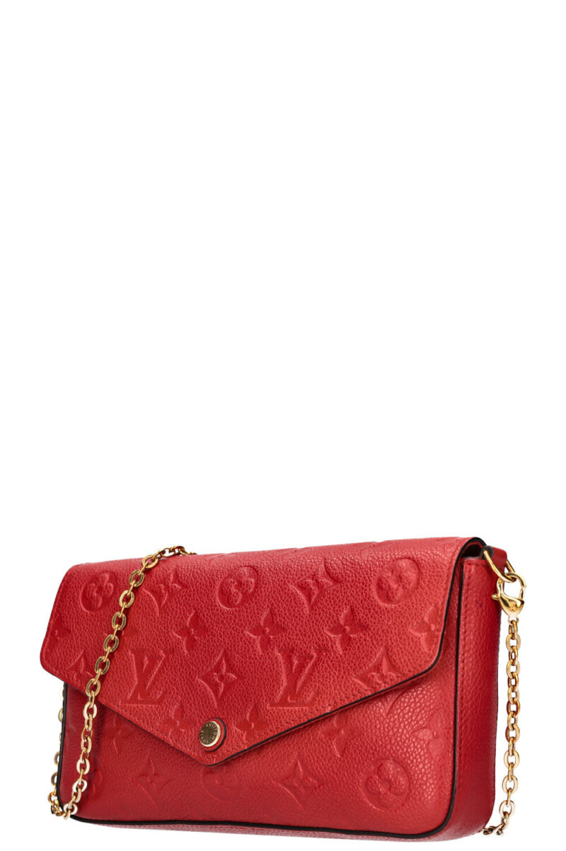 LOUIS VUITTON Felicie Pochette MNG Empreinte Red AWE - Image 7